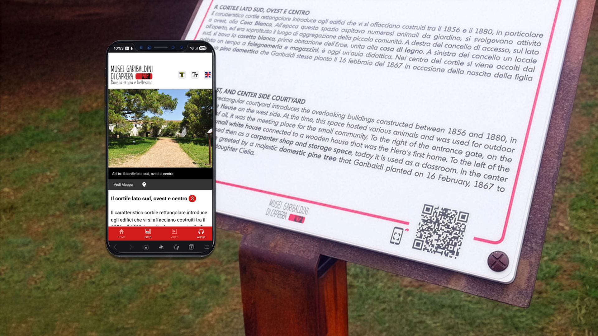 Percorso QR code per museo ai Musei Garibaldini